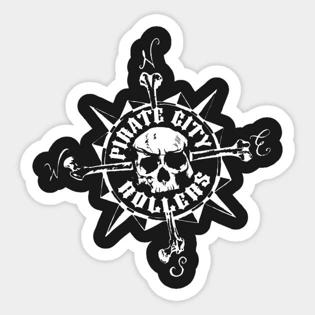 Pirate City Rollers compass Sticker by PCR